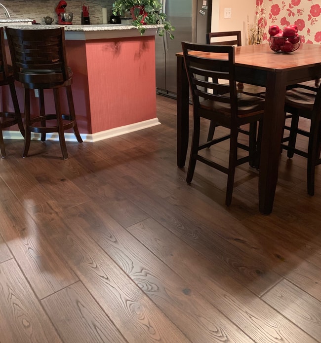 waterproof laminate flooring in the dining room