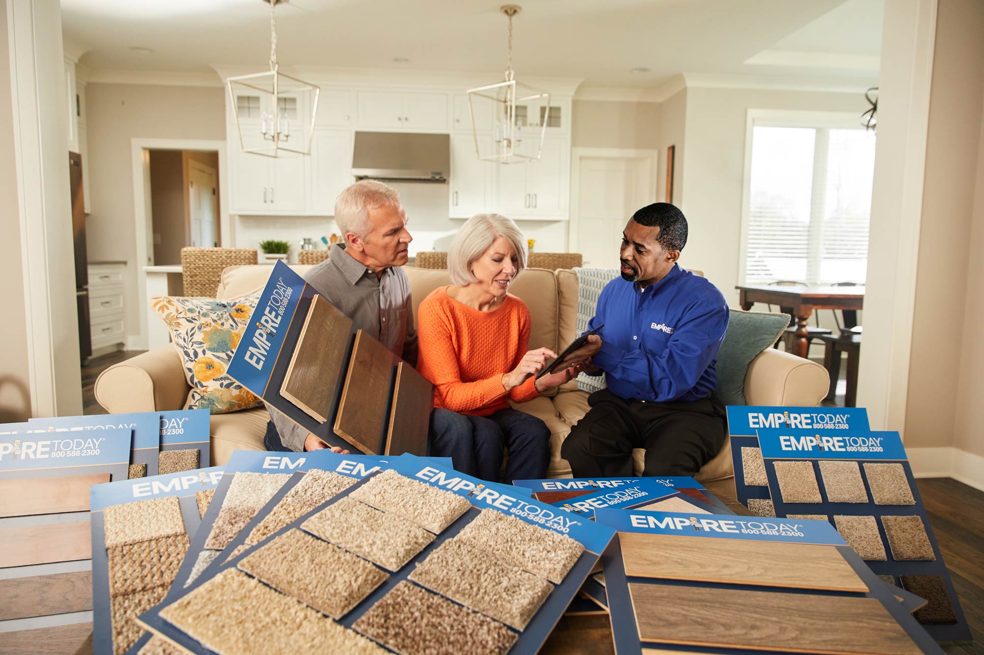 Empire sales representative successfully earning his commission
