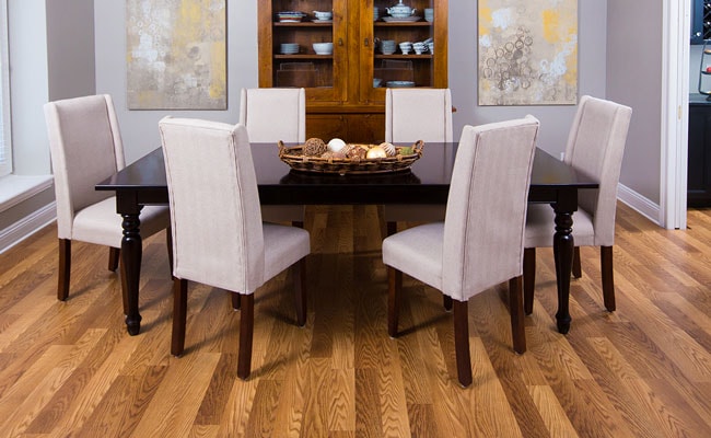 laminate flooring with yellow undertone and purple grey wall paint color