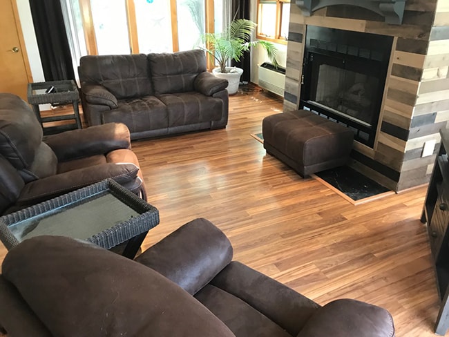 laminate flooring in the family room
