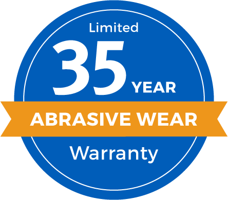 Limited 35 Year Abrasive Wear Warranty Badge